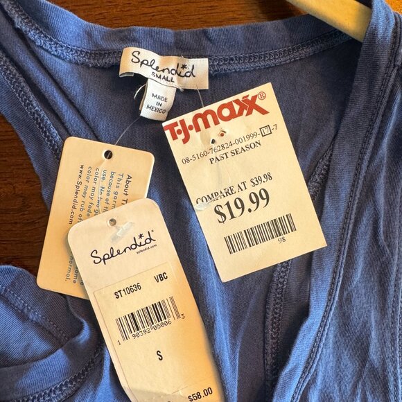 Blue Splendid Tank Top - Picture 3 of 3